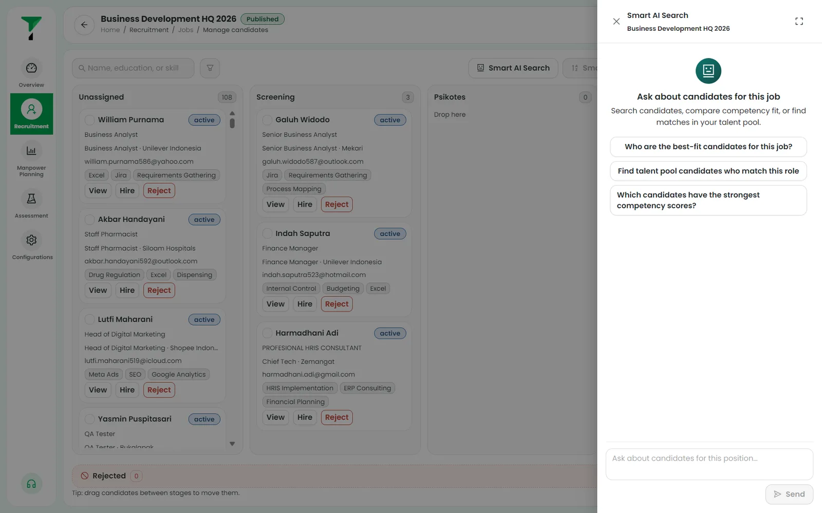 Applicant Tracking System (ATS) & Candidate Pipeline